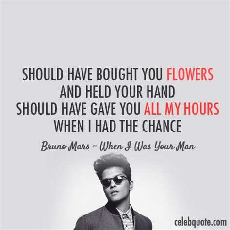 when i was your man paroles traduction|should have bought you flowers.